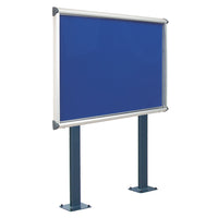 SHIELD; EXTERIOR SHOWCASE, Post Mounted, Surface Post - Aluminium Frame, 1182 x 1050mm height 15 x A4, Grey