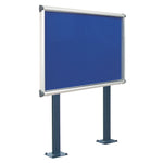 SHIELD; EXTERIOR SHOWCASE, Post Mounted, Surface Post - Aluminium Frame, 1397 x 1050mm height 18 x A4, Red