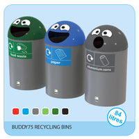 RECYCLING BINS, BUDDY75, Blue, Each