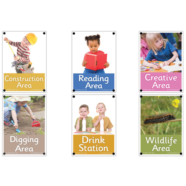 AREA SIGNS, Set 1, Set of 6