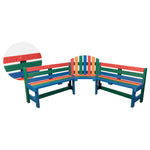 MARMAX RECYCLED PLASTIC PRODUCTS, Junior Buddy Bench 5 Seater, Rainbow, Each