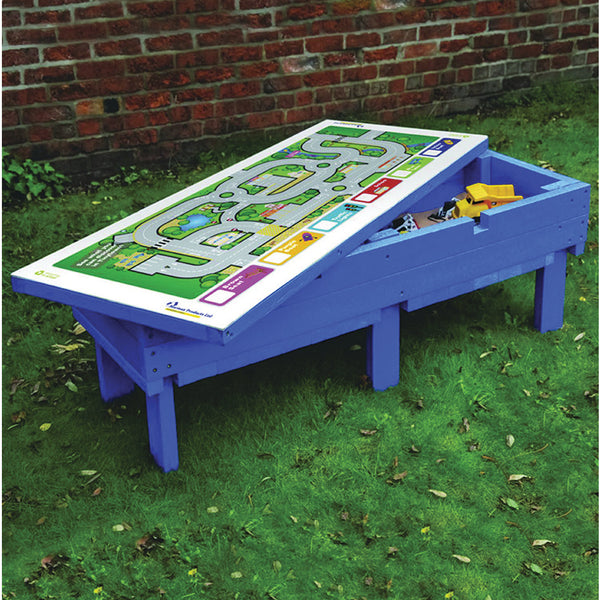 MARMAX RECYCLED PLASTIC PRODUCTS, Low Level Activity Sandpit, Blue, Each