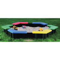 MARMAX RECYCLED PLASTIC PRODUCTS, Hexagonal Sandpit, Brown, Each
