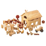 NATURAL WOOD DELUXE BARN & FARM, Age 3+, Set