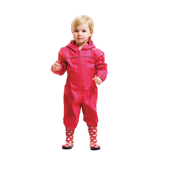 CHILD'S WATERPROOF RAINSUIT, Pink, 12-18 months, Each