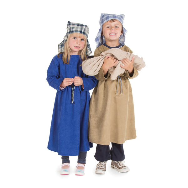 NATIVITY COSTUMES, Mary and Joseph, Age 5-7, Set