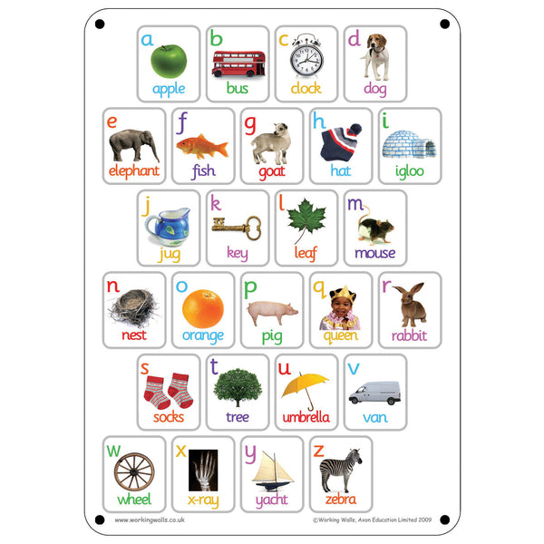 OUTDOOR LEARNING BOARDS, Alphabet, Each