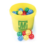 AIRFLOW PERFORATED PLASTIC BALLS, Bucket, 70mm diameter, Bucket of, 48