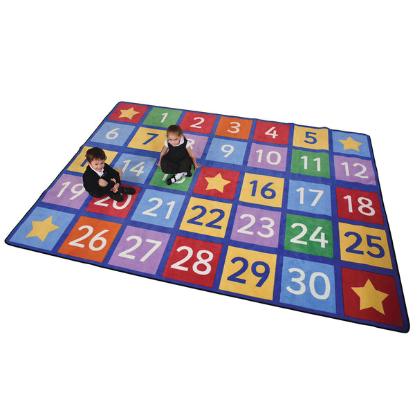 LEARNING RUGS, CHILDREN'S CUT PILE RUGS, Large Numbers, Rectangular, 2870 x 1980mm, Each