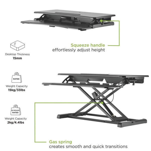DELUXE TWO LEVEL SIT/STAND WORKSTATION, Each