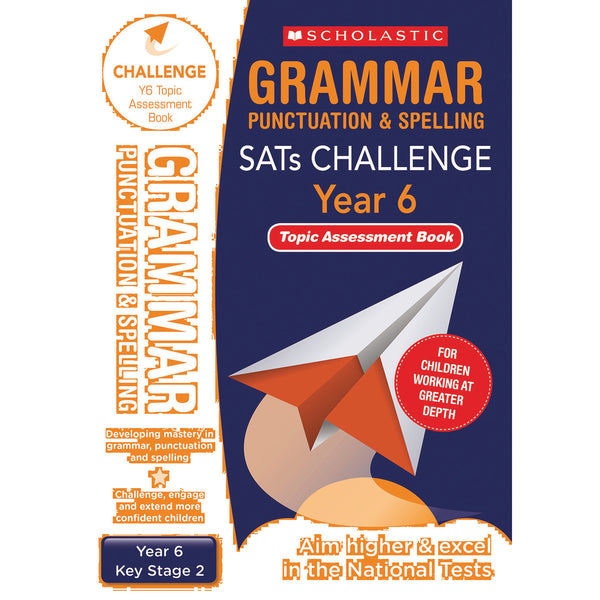 SATS READING CHALLENGE CLASSROOM PROGRAMME, Grammar, Punctuation & Spelling Topic Assessment Books, Year 6, Pack of, 10
