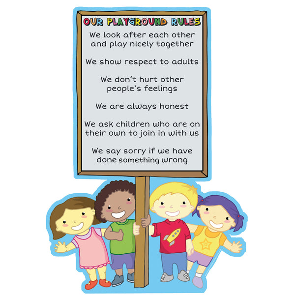 PLAYGROUND RULES SCHOOL SIGN, Each