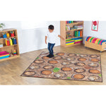KIT FOR KIDS, NATURAL WORLD WOODLAND AND MINIBEASTS DOUBLE SIDED CARPET, 2000 x 2000mm, Each