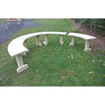 FREESTANDING CURVED BENCHES, Set of, 4