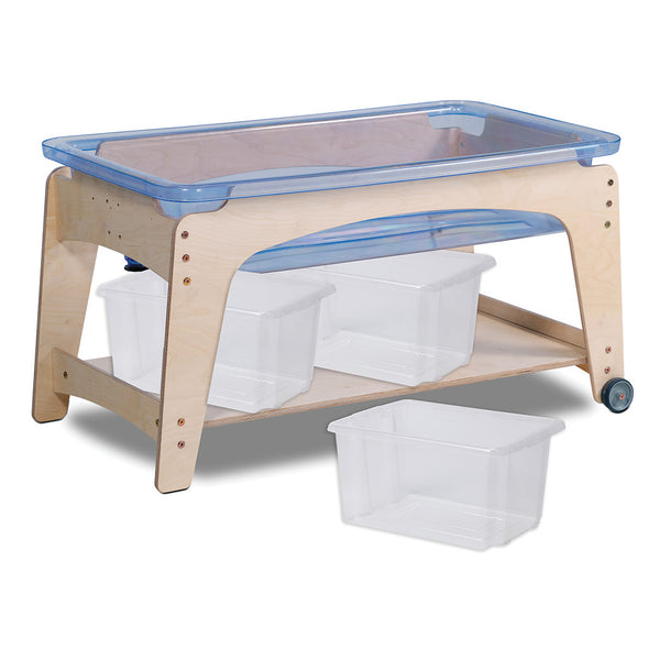 Large Sand & Water Stations, SAND & WATER PLAY STATIONS, With 3 clear tubs, Set
