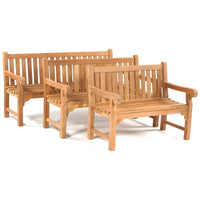 LEISURE BENCH, TEAK FURNITURE, Queensbury Bench, Length 1500mm, Each