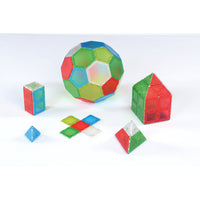 SOLID MAGNETIC POLYDRON ESSENTIALS SETS, Translucent, Pack of 104 pieces