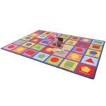 LEARNING RUGS, CHILDREN'S CUT PILE RUGS, Large Shapes, Rectangular, 2570 x 3600mm, Each
