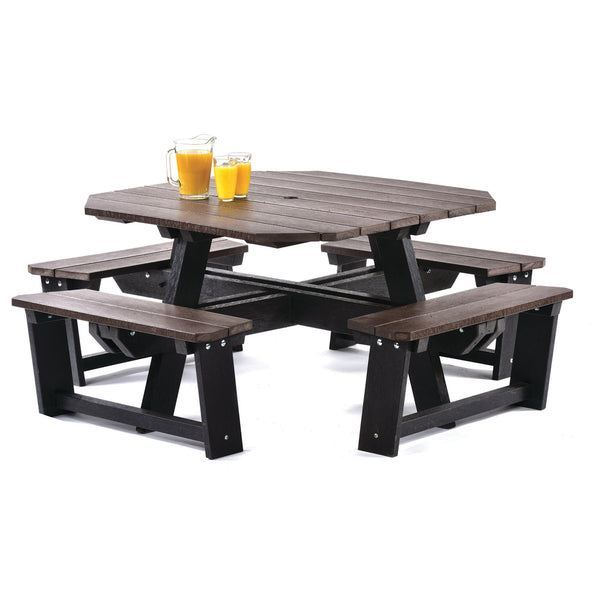 Eco Square Picnic Table, Brown, Each