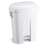 Large, PEDAL BINS WITH COLOURED LIDS, White Lid, Each