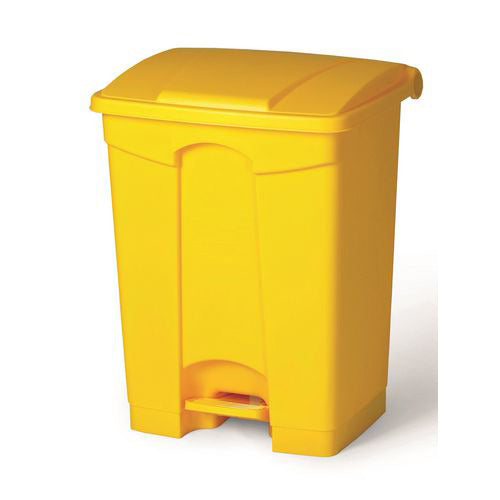 Large, PLASTIC PEDAL BIN, Yellow, Each