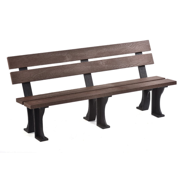 LEISURE BENCH, RECYCLED PLASTIC FURNITURE, Bench (No Arms), Brown, Each