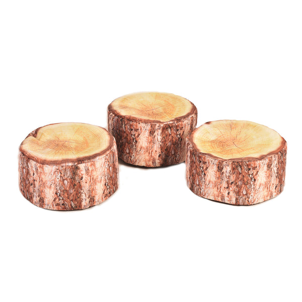 Forest School Stump Seats Pack of 3, Pine Log