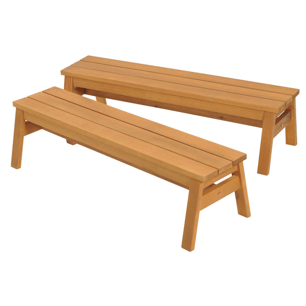 Outdoor Wooden Bench Set of