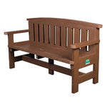 MARMAX RECYCLED PLASTIC PRODUCTS, Traditional Bench 3 Seater, Brown, Each