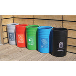 WASTE DISPOSAL, COT/3 RECYCLING/LITTER UNITS, Black, Each