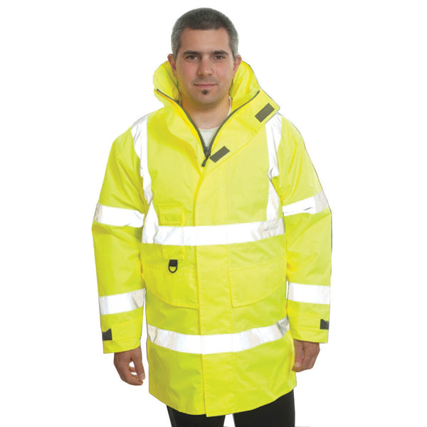 HIGH VISIBILITY WEAR, Waterproof Jacket, X Large, Each