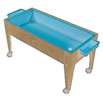 SAND AND WATER PLAY, With Castors, SAND & WATER ACTIVITY TABLE WITH LID, Blue, Each