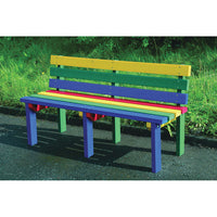 MARMAX RECYCLED PLASTIC PRODUCTS, Reston Bench 3 Seater, Adult, Rainbow, Each