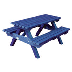 MARMAX RECYCLED PLASTIC PRODUCTS, Heavy Duty Picnic Table, Adult, Blue, Each