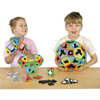 MAGNETIC POLYDRON, Super Class Set, Pack of 184 pieces
