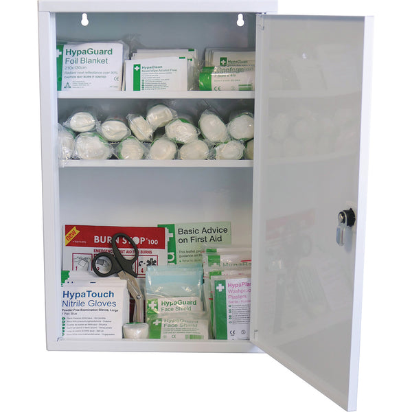 FIRST AID CABINET WITH CONTENTS, 460 x 140 x 300mm , Each